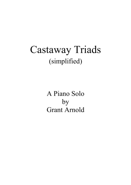 Free Sheet Music Castaway Triads Simplified