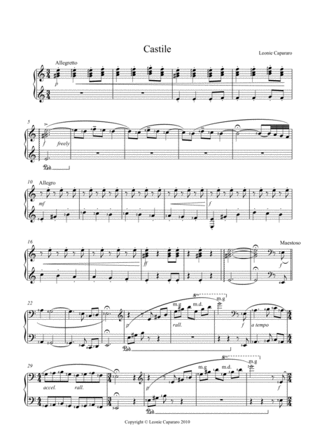 Free Sheet Music Castile