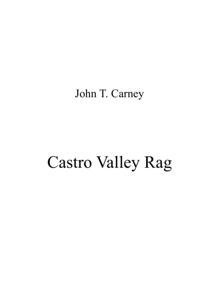 Castro Valley Rag Sheet Music