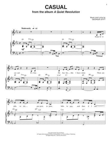 Free Sheet Music Casual