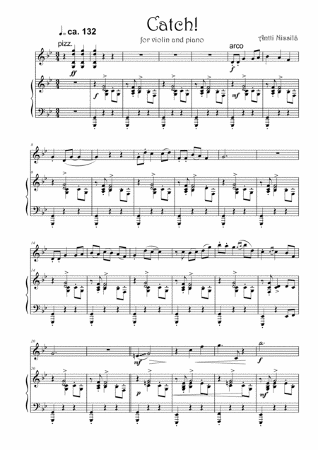 Catch For Violin And Piano Sheet Music