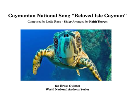 Caymanian National Song Beloved Isle Cayman For Brass Quintet Sheet Music