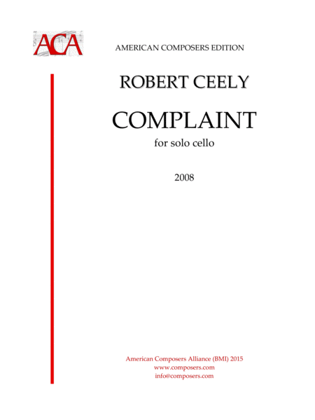 Free Sheet Music Ceely Complaint