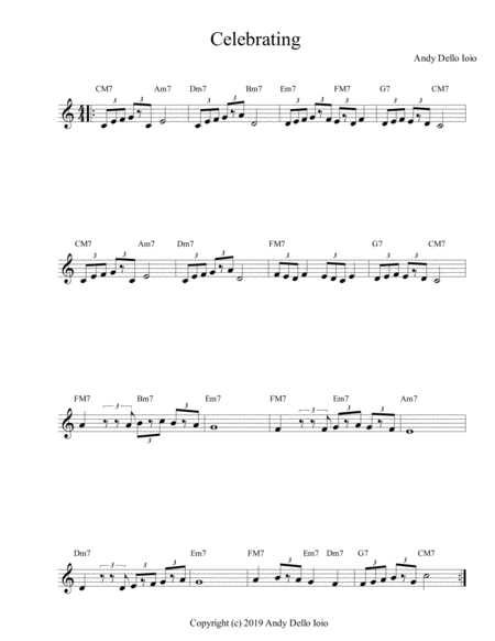 Free Sheet Music Celebrating