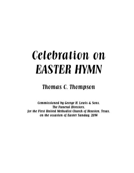 Celebration On Easter Hymn Chorus Keyboards Score Sheet Music