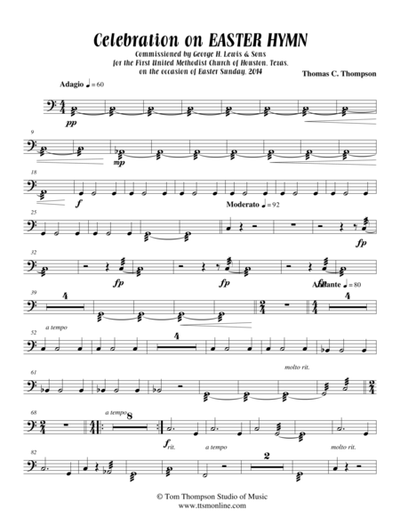 Celebration On Easter Hymn Timpani Score Sheet Music