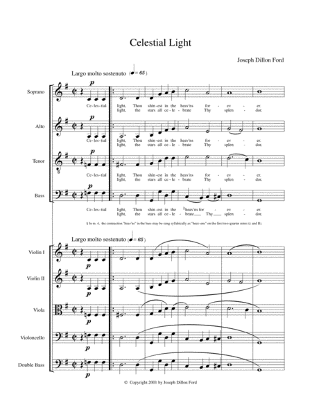 Celestial Light For Choir Satb And Strings Or Keyboard Sheet Music