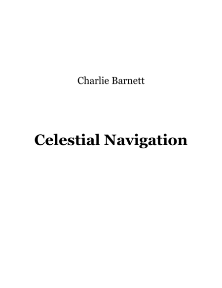 Free Sheet Music Celestial Navigation