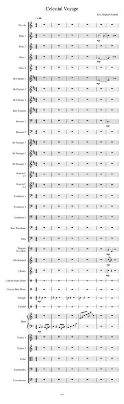 Free Sheet Music Celestial Voyage