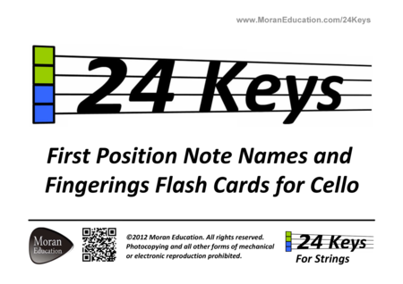 Cello First Position Flash Cards Sheet Music