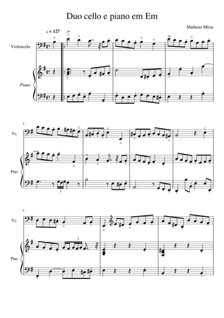 Cello Sonata In Em Sheet Music