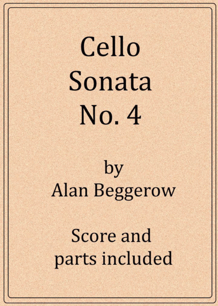 Free Sheet Music Cello Sonata No 4