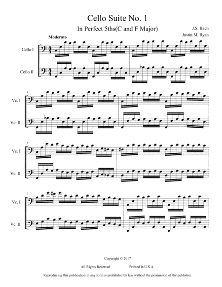 Cello Suite No 1 Bwv 1007 I Prelude Sheet Music