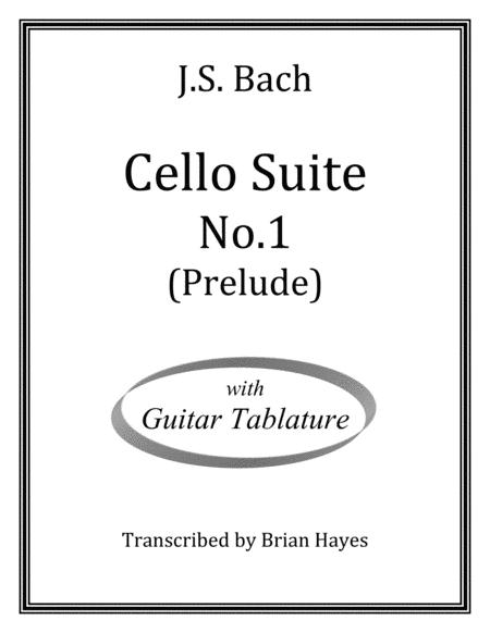 Free Sheet Music Cello Suite No 1 Prelude J Bach With Tablature