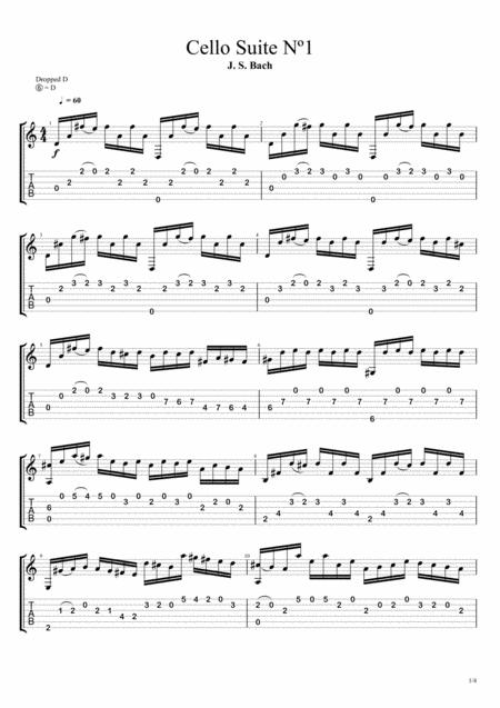 Cello Suite No 1 Prelude Sheet Music