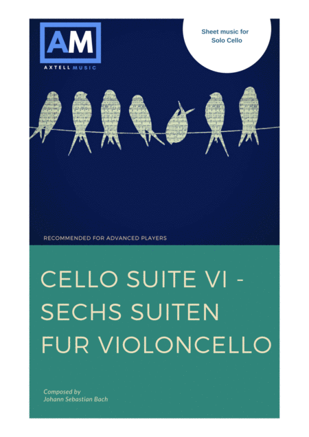 Cello Suite Vi Sechs Suiten Fur Violoncello Sheet Music