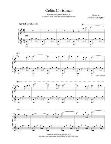 Free Sheet Music Celtic Christmas