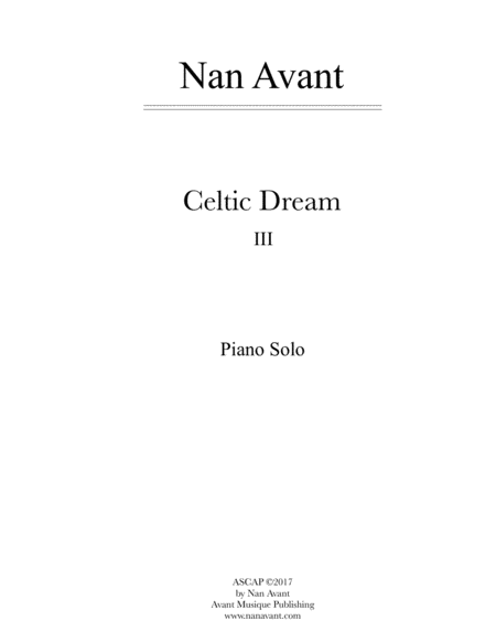 Free Sheet Music Celtic Dream Iii Piano Solo