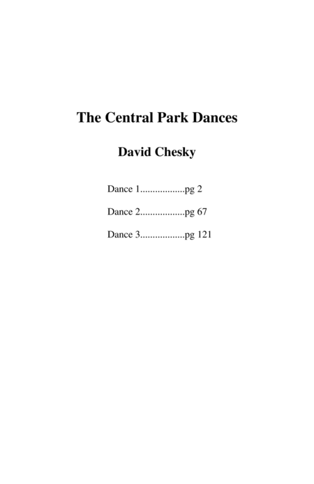 Central Park Dances Sheet Music