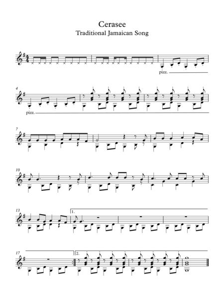 Free Sheet Music Cerasee