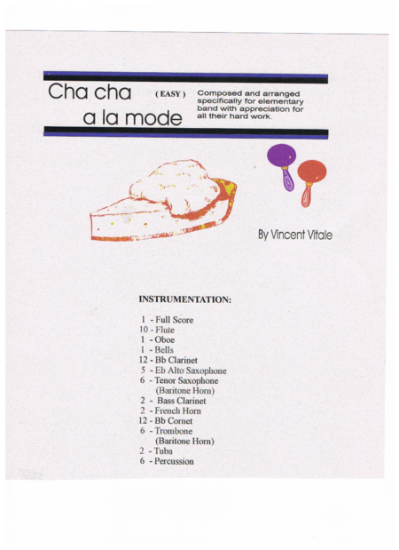 Free Sheet Music Cha Cha A La Mode