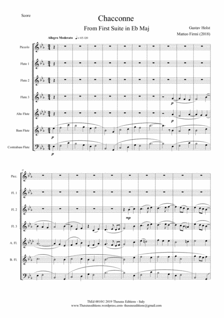 Free Sheet Music Chacconne From First Suite Eb