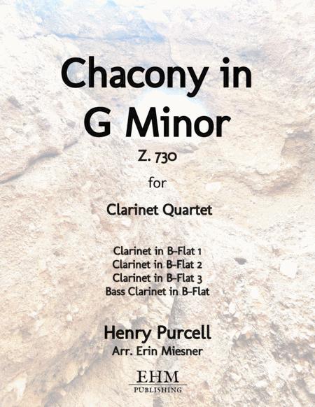 Chacony In G Minor Z 730 For Clarinet Quartet Sheet Music