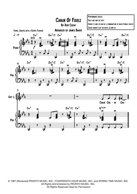 Chain Of Fools Sheet Music