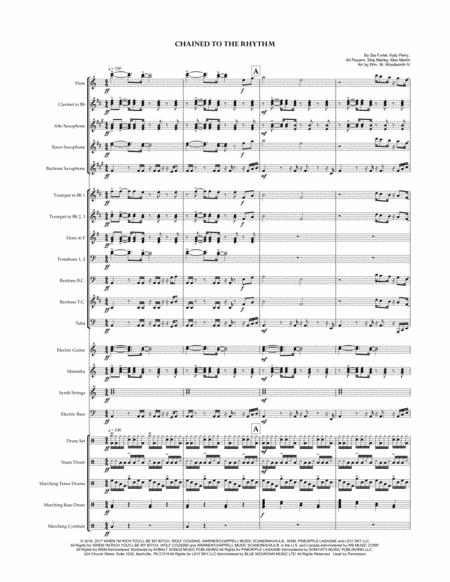 Free Sheet Music Chained To The Rhythm