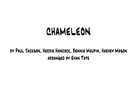 Chameleon Jazz Fusion Combo Arrangement Sheet Music