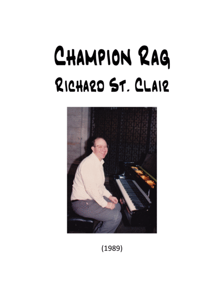 Free Sheet Music Champion Rag For Solo Piano