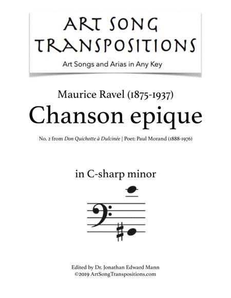 Free Sheet Music Chanson Epique Transposed To C Sharp Minor