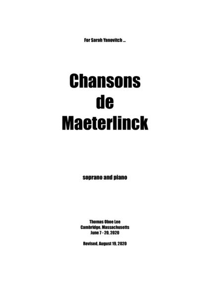 Chansons De Maeterlinck 2020 For Soprano And Piano Sheet Music