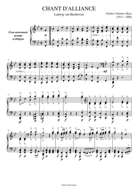 Free Sheet Music Chant D Alliance Piano Transcription
