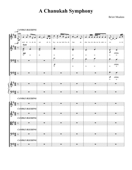 Chanukah Songs For Choir And String Orchestra Sheet Music