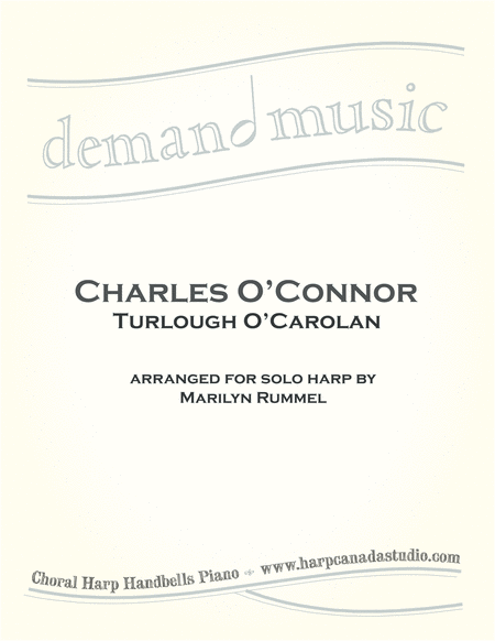 Charles O Connor By Turlough O Carolan For Solo Lever Or Pedal Harp Sheet Music