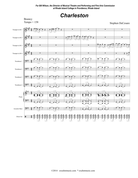 Charleston For Jazz Band Sheet Music