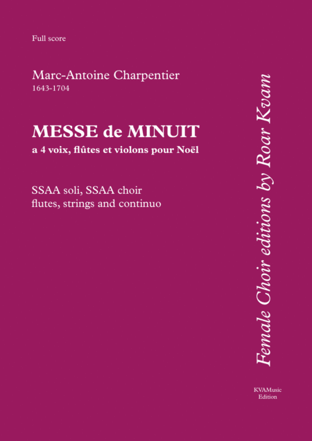 Charpentier Messe De Menuit Pour Nol Ssaa Soli Ssaa Choir Flutes Strings And Continuo Full Score Sheet Music