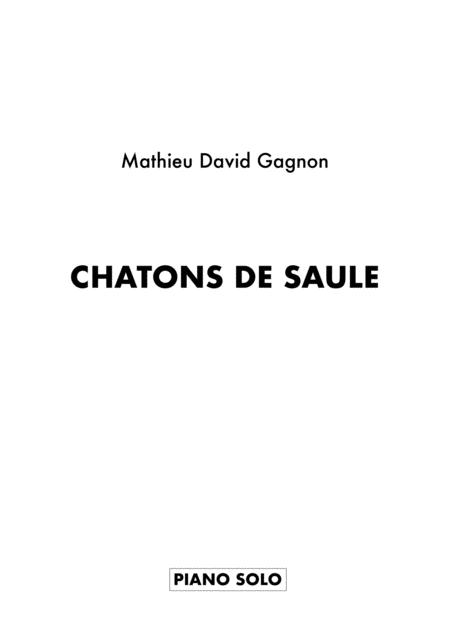 Free Sheet Music Chatons De Saule