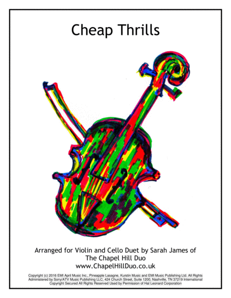 Free Sheet Music Cheap Thrills Violin Cello Arrangement By The Chapel Hill Duo