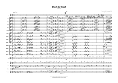 Cheek To Cheek Female Vocal With Big Band Key F Sheet Music