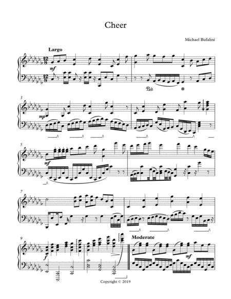 Free Sheet Music Cheer