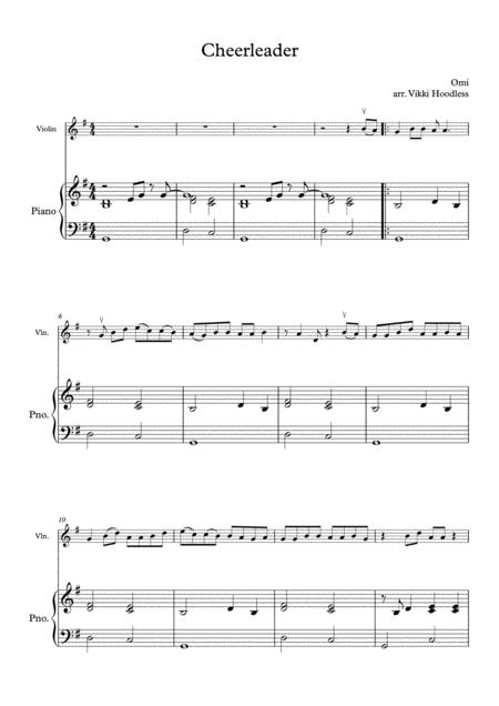 Free Sheet Music Cheerleader Omi Violin And Piano Arrangement