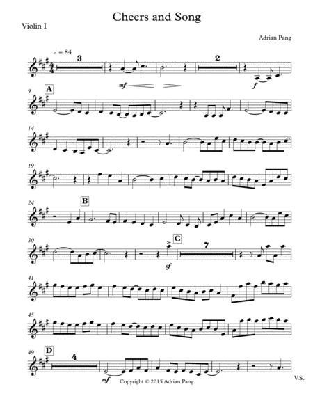 Free Sheet Music Cheers And Song