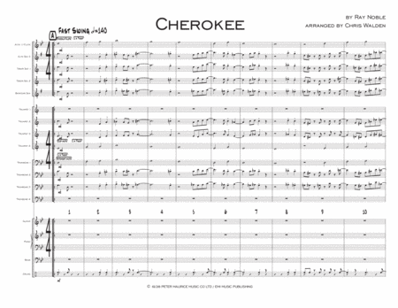 Free Sheet Music Cherokee
