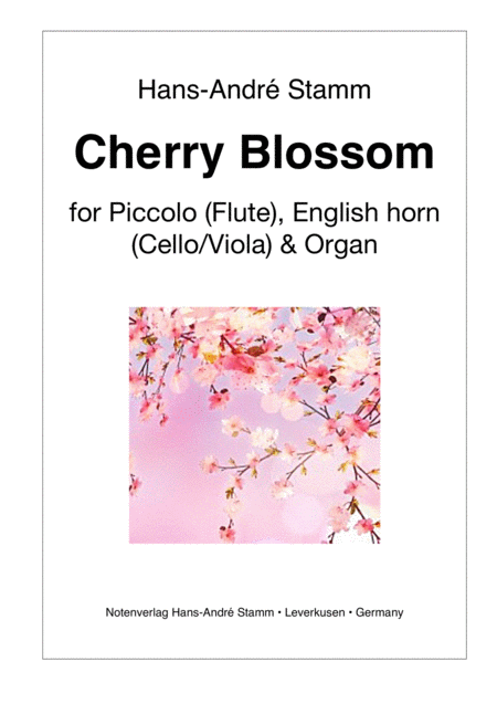 Free Sheet Music Cherry Blossom For Piccolo Flute English Horn Cello Viola And Organ