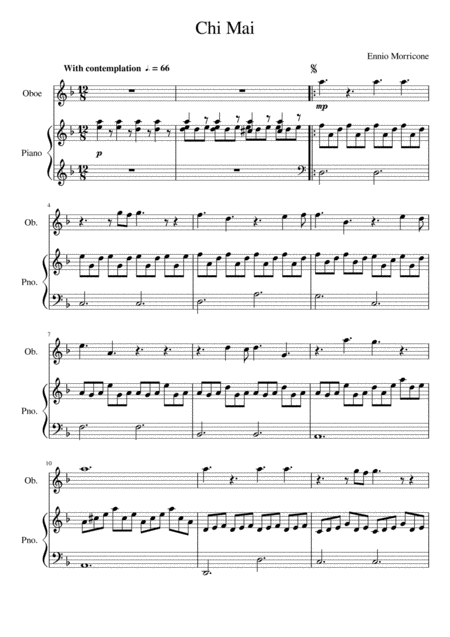 Free Sheet Music Chi Mai