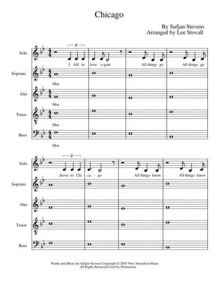 Chicago Sheet Music