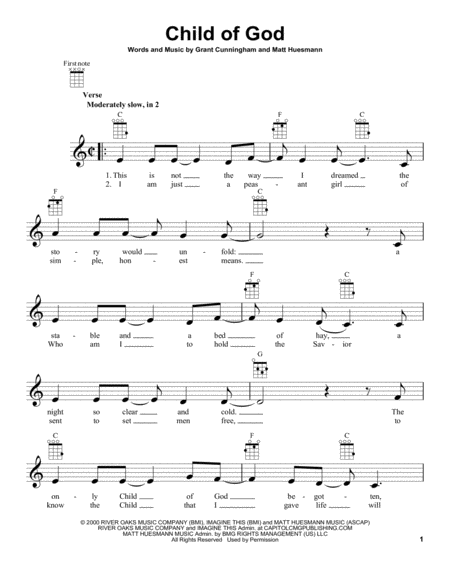 Child Of God Sheet Music