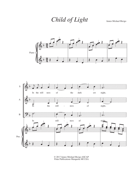 Free Sheet Music Child Of Light